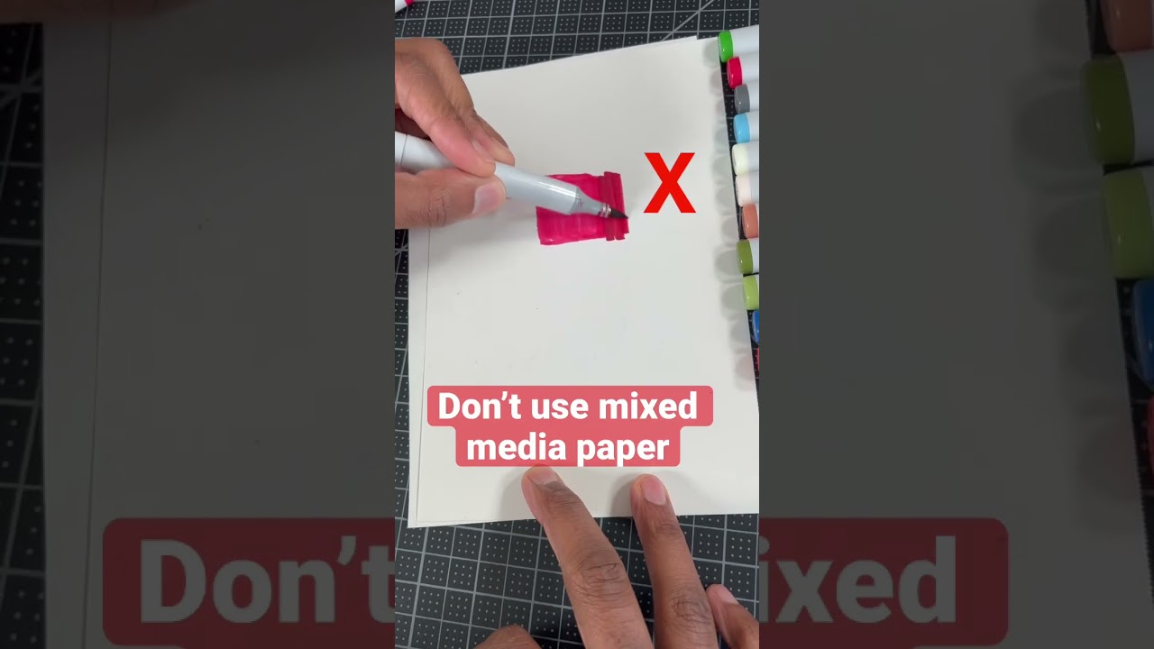 Never Use This Paper With Copic Markers! 😡 #drawing #copic #shortsmaschallenge