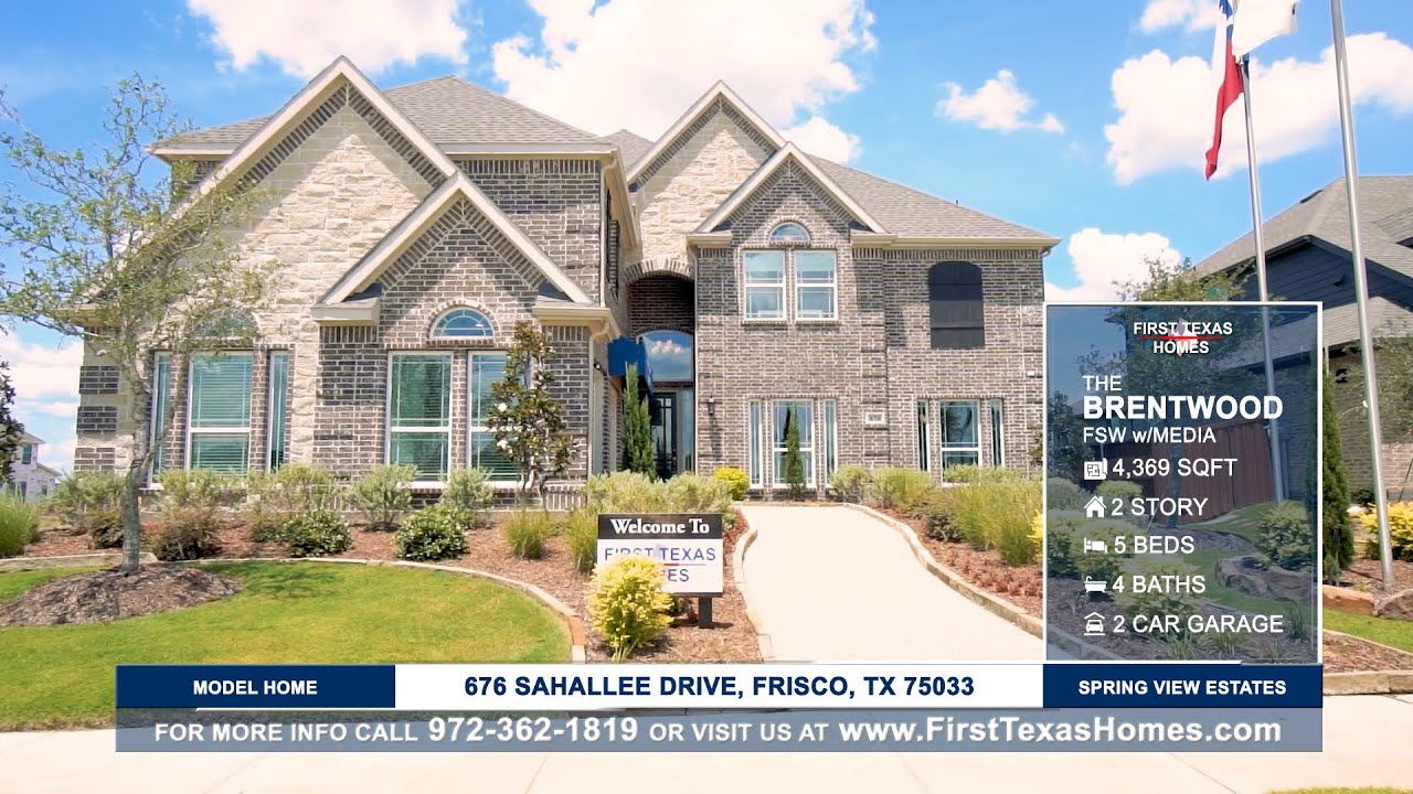 First Texas Homes: Model: Spring View Estates: Brentwood FSW w/Media (2022)