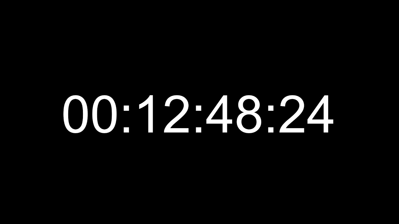 2 Hour Timer - 2 Hour Counter - 2 Hour Timecode