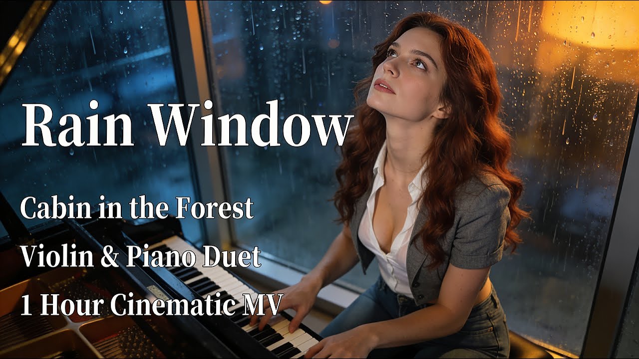 Rain Window · Cabin in the Forest - Violin & Piano Duet - 1 Hour Cinematic MV