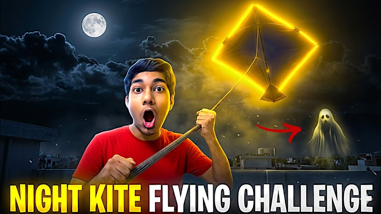 Raat Mein Patang Udaana 😱🔥 | Night Kite Flying Challenge Gone Wrong!#patang #kite #challenge
