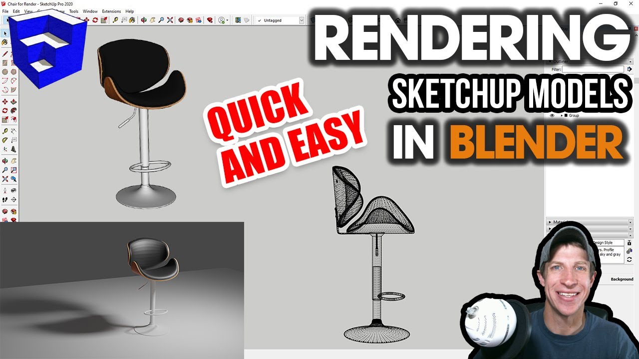 Рендеринг модели SketchUp в BLENDER! Быстрый и простой урок