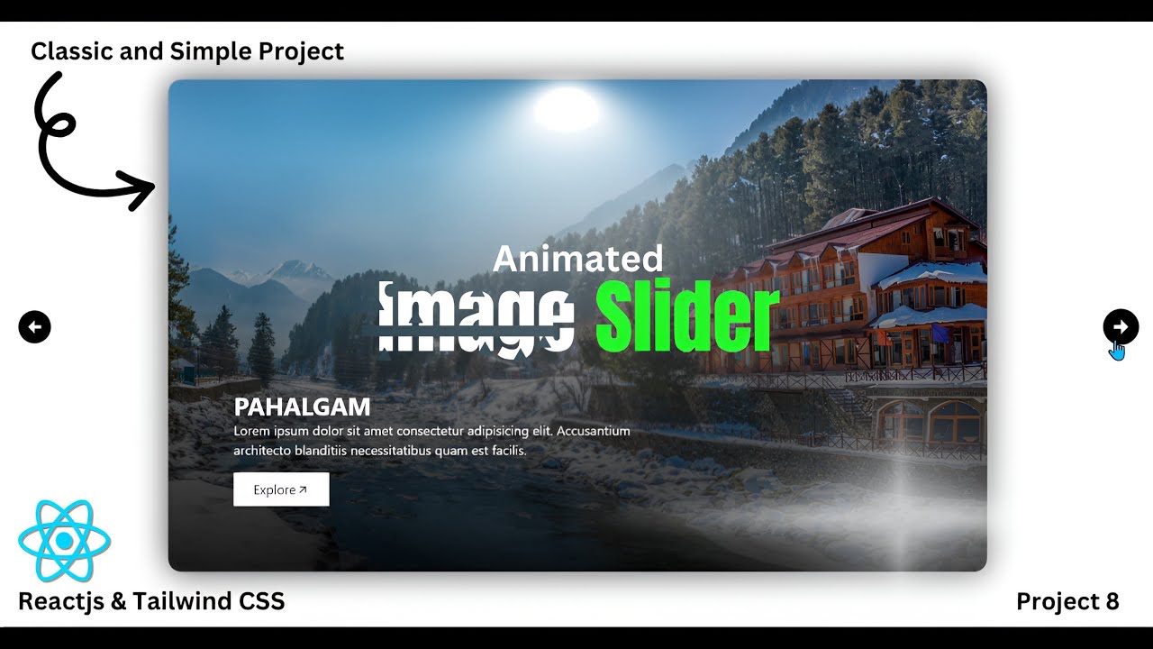 React Js Image Slider | Tailwind CSS | step by step tutorial