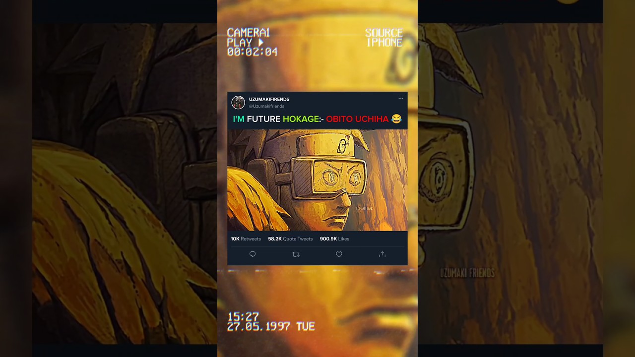 FUTURE HOKAGE :- (OBITO UCHIHA 😂) #hokage #obito #uchiha #narutoshippuden #animeshorts