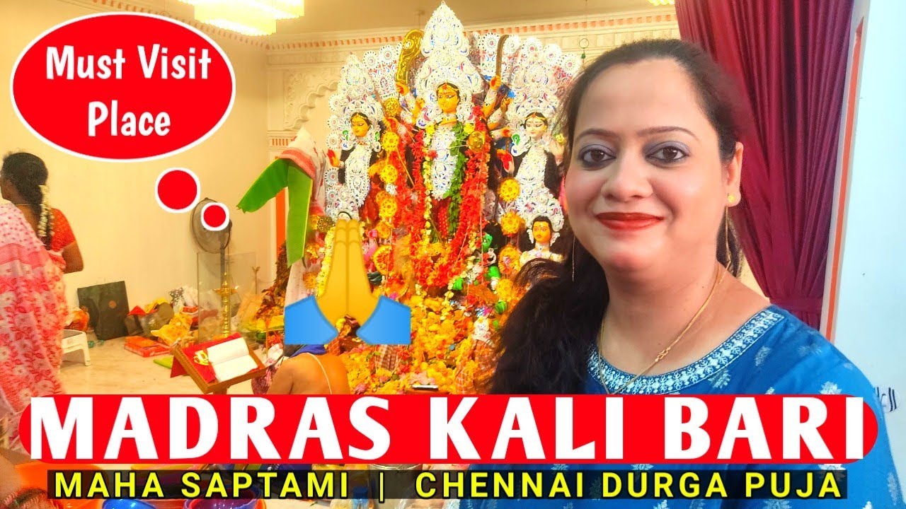 Unmissable Scenes from Maha Saptami 2025 | Madras Kali Bari Vibes | Chennai Durga Puja