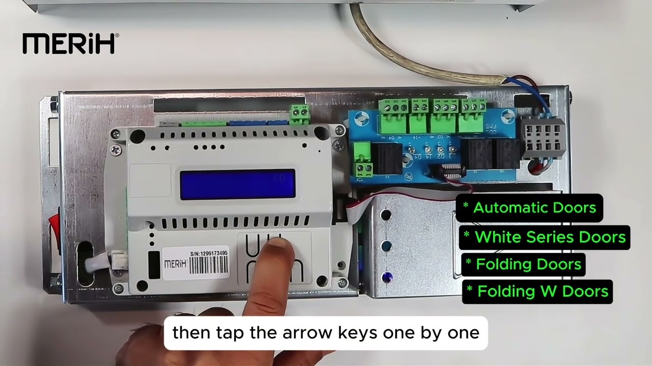 Merih Asansör DDC-60 Car Door Drive Card Program Selection by Door Model
