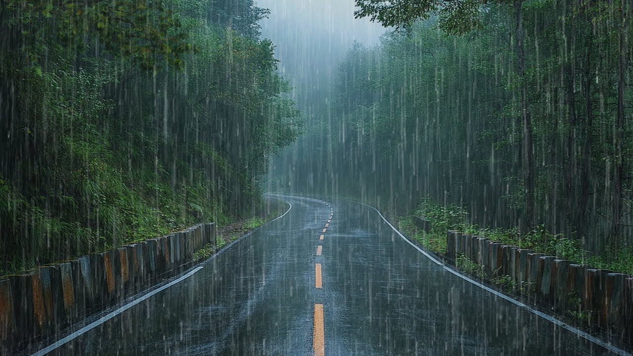 Heavy Rain & Thunder Sounds – Rain Noises for Sleep, Meditation, and Study | Relaxing Nature Sounds