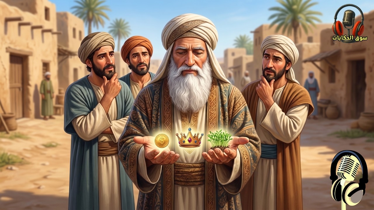 قصة الشيخ والإخوة الثلاثة، من القصص الخيالية المعبرة قبل النوم، ضع السماعات واستمع، سوق الحكايات
