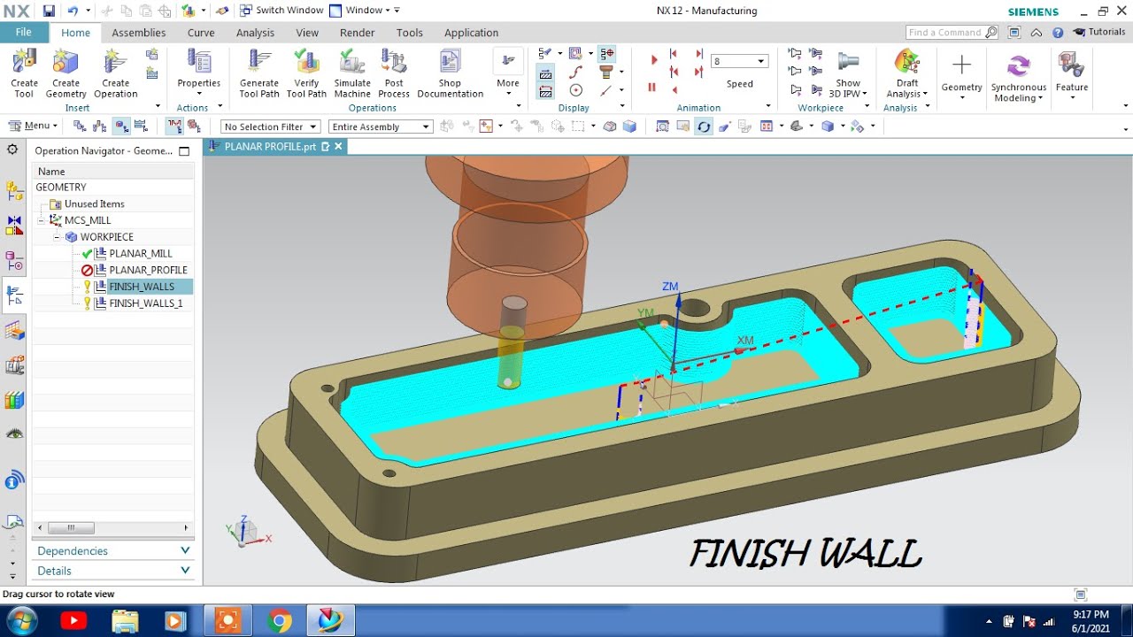 #NX CAM #FINISH WALL