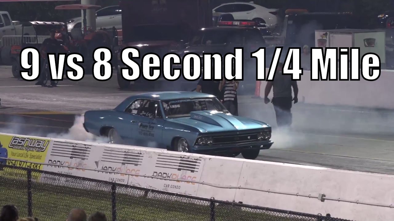 Difference between an 8 and 9 second 1/4 mile time | Fun Drag Race Battle | Ford vs CHevy