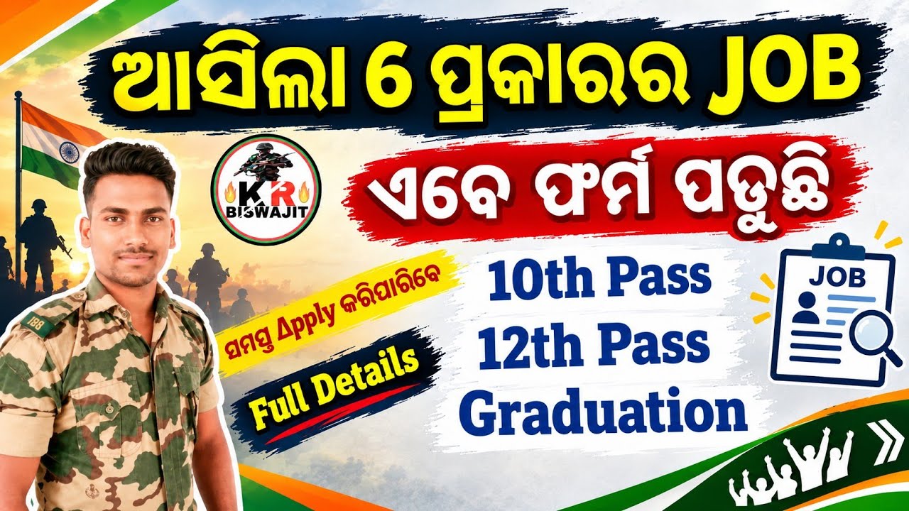 6 TYPES OF JOBS APPLY NOW ।।New Recruitment 2026 Full Details।।