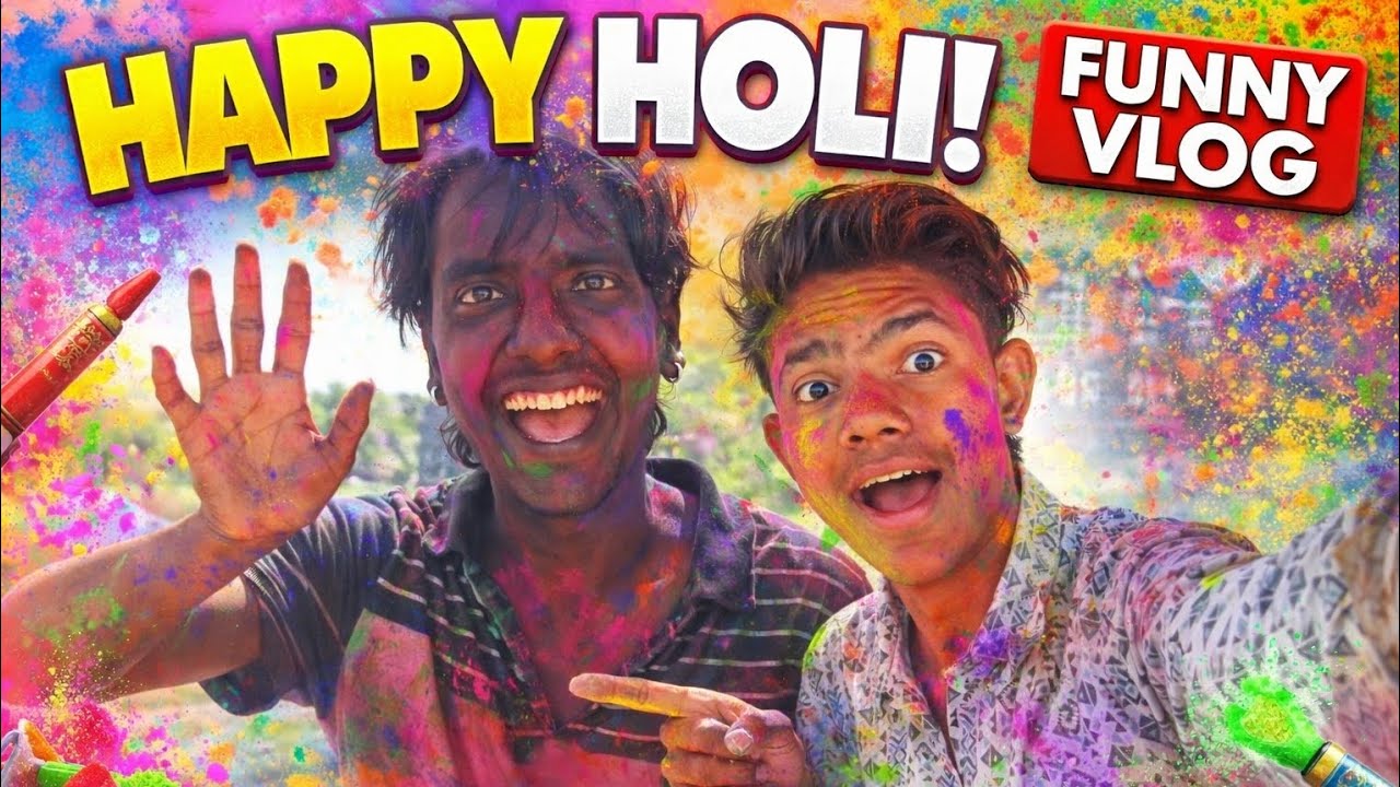Happy Holi With Friends 🤣 | Funny Vlog & Full Masti 🌈