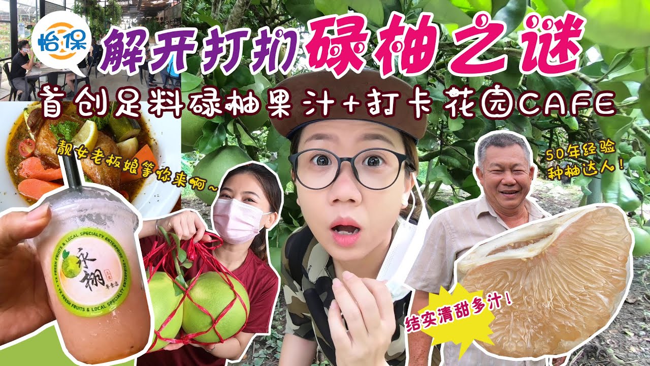 【靜晶日记＃133】【為何怡保碌柚出名好吃？喝了足料柚子冰沙，再去打卡玻璃屋花園Cafe！Tambun｜Ipoh｜Asow eatery cafe 】