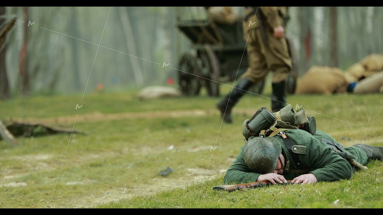 Re-enactor Dressed As German Wehrmacht Soldier Lies Slain In Reconstruction Of Battles World War Ii