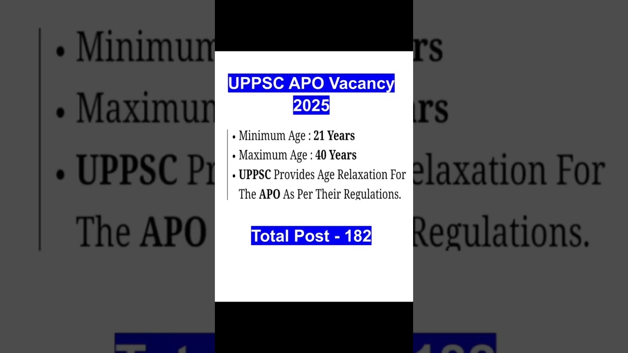 UPPSC APO Vacancy 2025# Assistant Prosecution Officer Notification 2025#job#applyonline