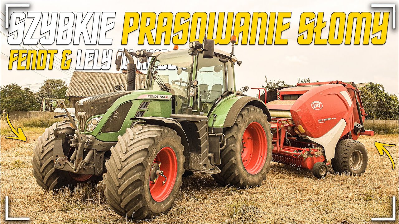 ☆Szybkie Prasowanie Słomy !?☆20km/h !?☆Fendt 724 Vario & Lely Welger RP 445 W Akcji☆UR Magdziarz☆