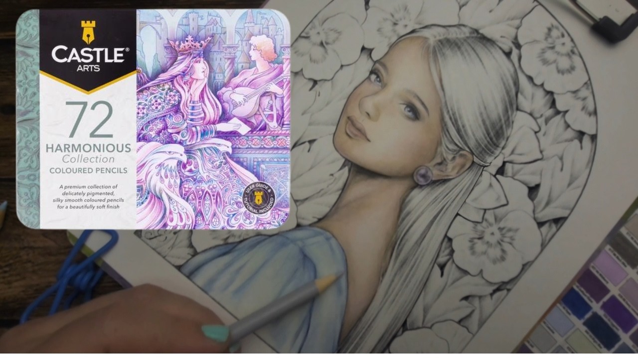 Color and Chat | Let's Try Castle Arts New Harmonious Colored Pencil Set!