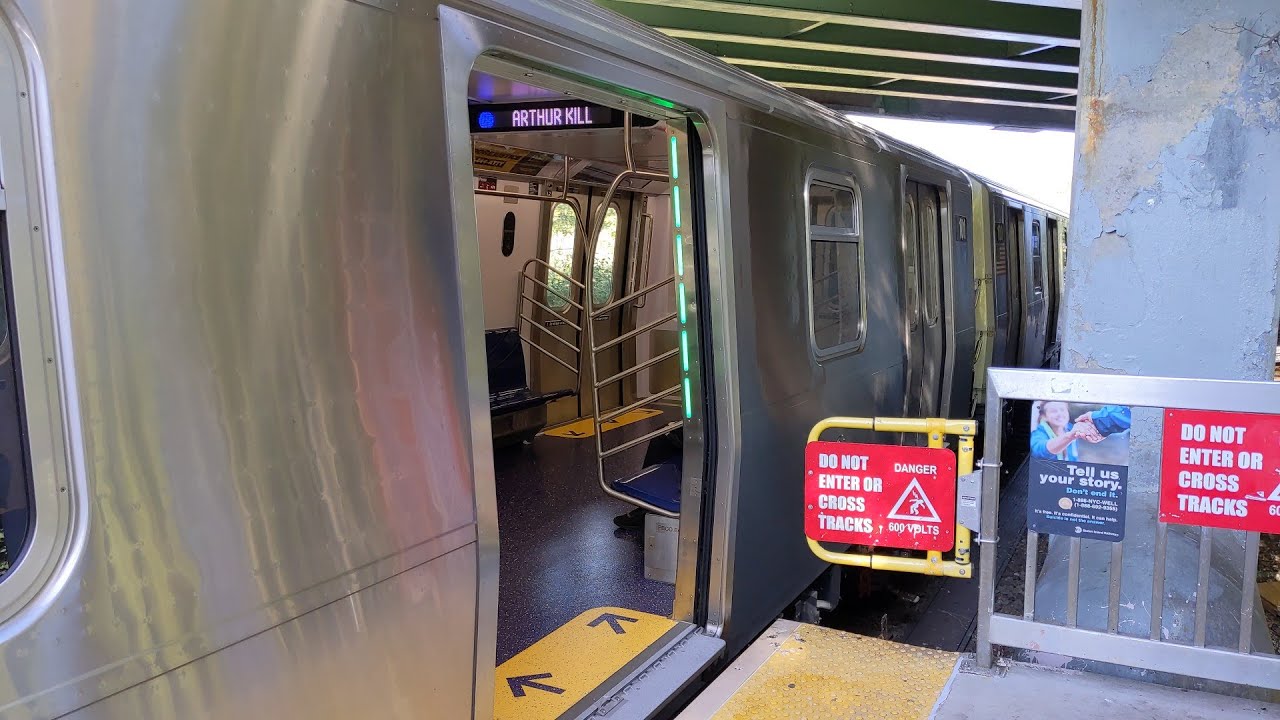Staten Island Railway: New R211S Single Tracking & Partial Open Action at Richmond Valley