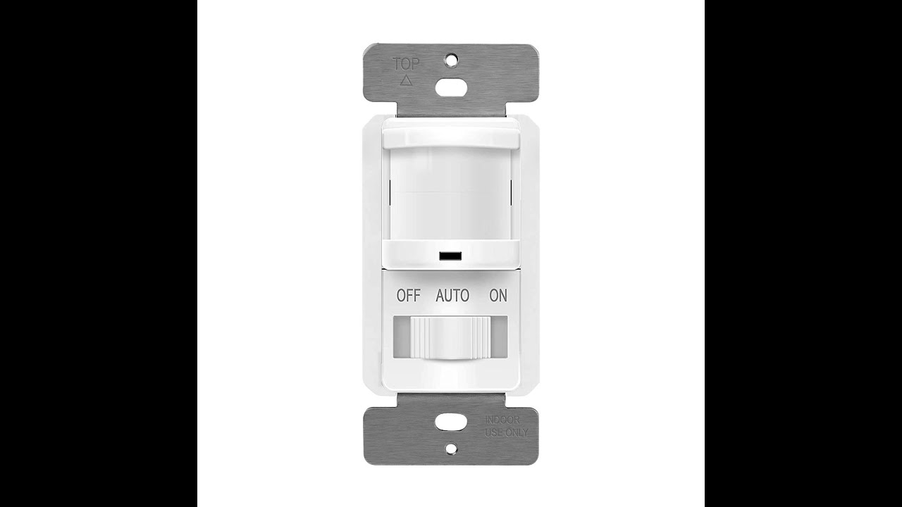 TOPGREENER in Wall PIR Motion Sensor Light Switch, Occupancy Sensor Switch, On Off Override, Single