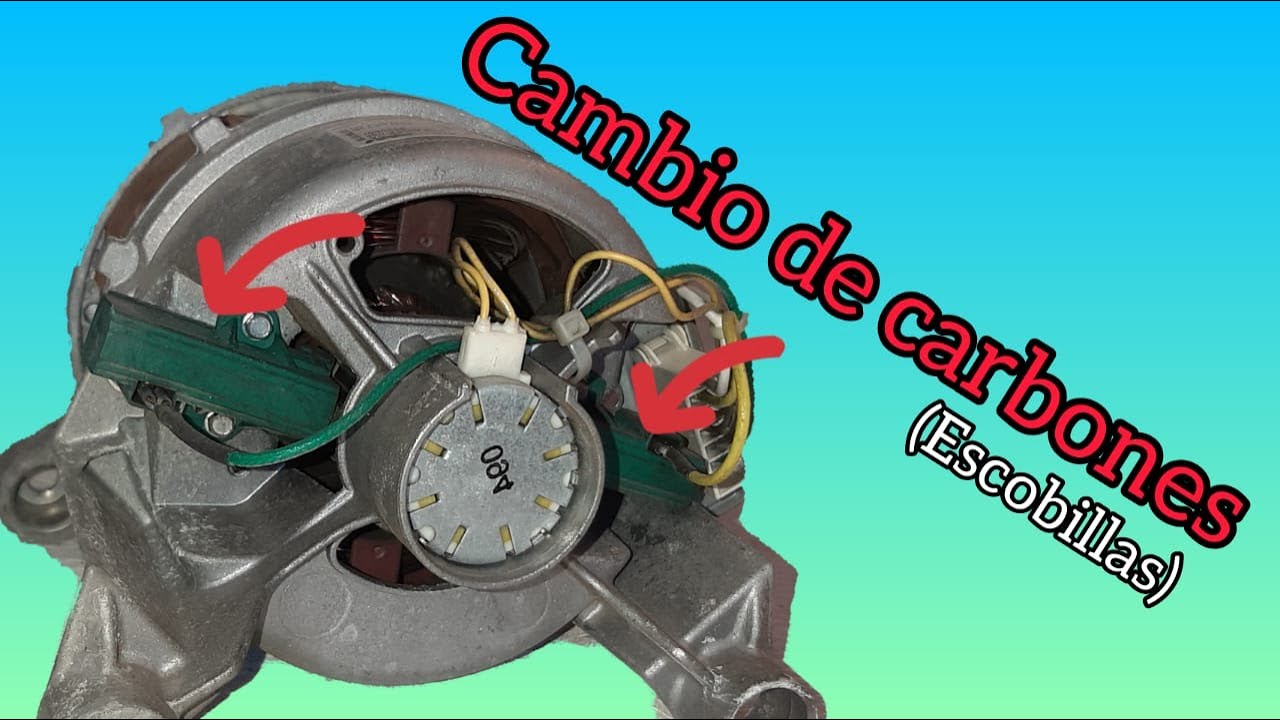 Como cambiar Carbones Motor de Lavadora Muy Facil!!! / Brush replacement Washer Motor Very Easy