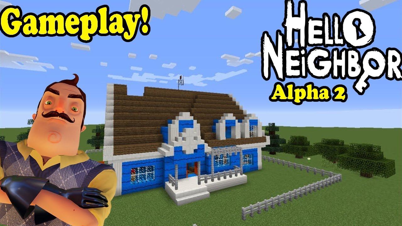 Hello Neighbor Alpha 2 In Minecarft *Gameplay*