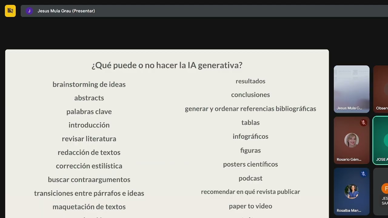 Webinar #OIRCCenDirecto11 “IA Generativa e Intelectual (IAGI) e investigación científica”