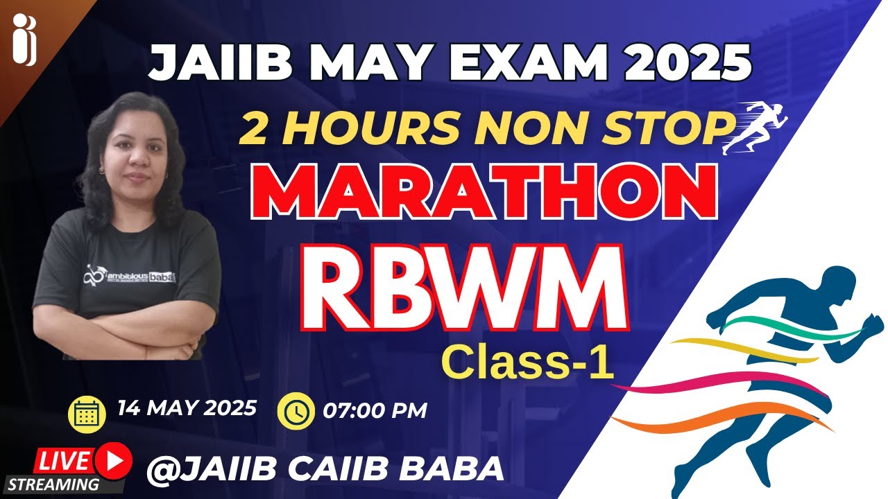 JAIIB MAY 2025 | RBWM Marathon - 1 | Important Questions of RBWM