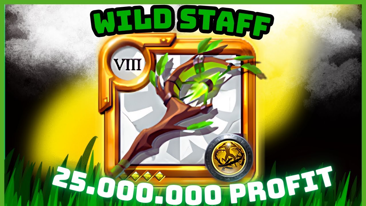 WILD STAFF &ndash; 25.000.000+ PROFIT !  ( Albion Online , Brumas , PvP solo )