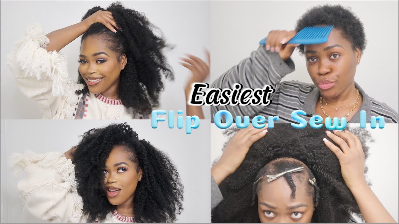 How To | Easiest Flip Over Sew In With Short 4C Leave Out