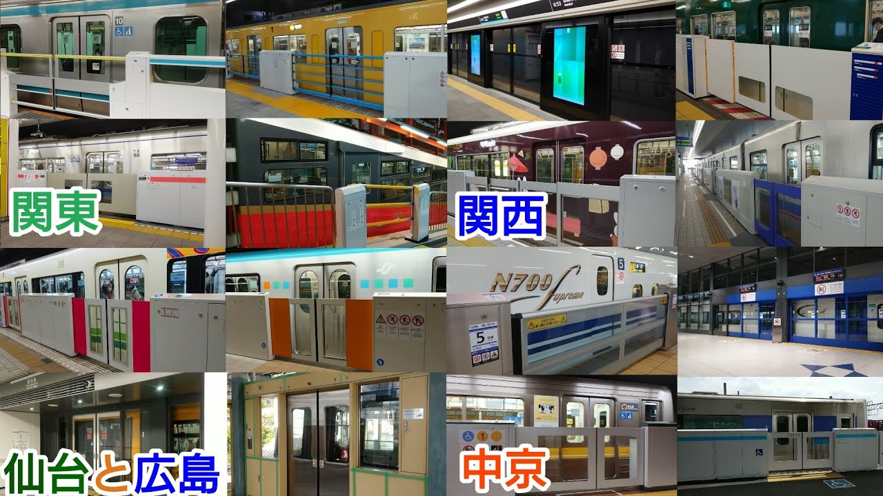 本州の鉄道路線ホームドア稼働集