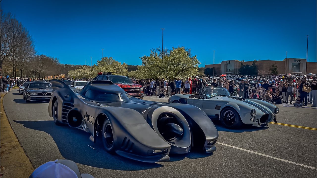 Cars rolling out of Caffeine and Octane Atlanta. March 5, 2023