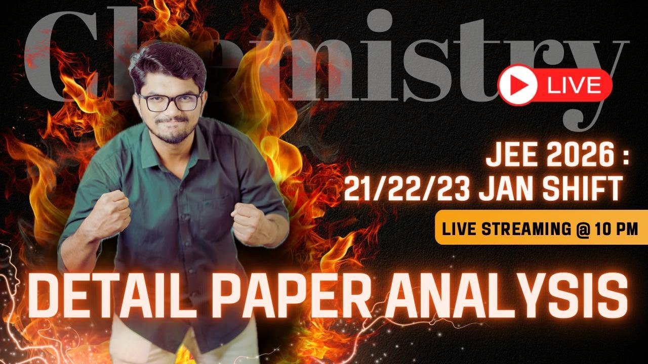 JEE Main 2026: Live Paper Discussion & Analysis -21|22|23 Jan Shift - |Chemistry #jee #chemistry