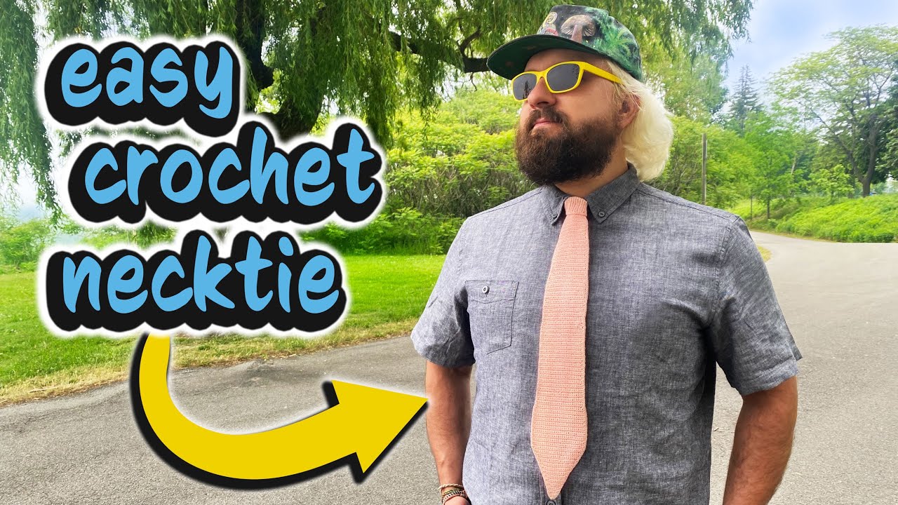 how to crochet a necktie / crochet tie tutorial / easy & cute crochet project | Last Minute Laura