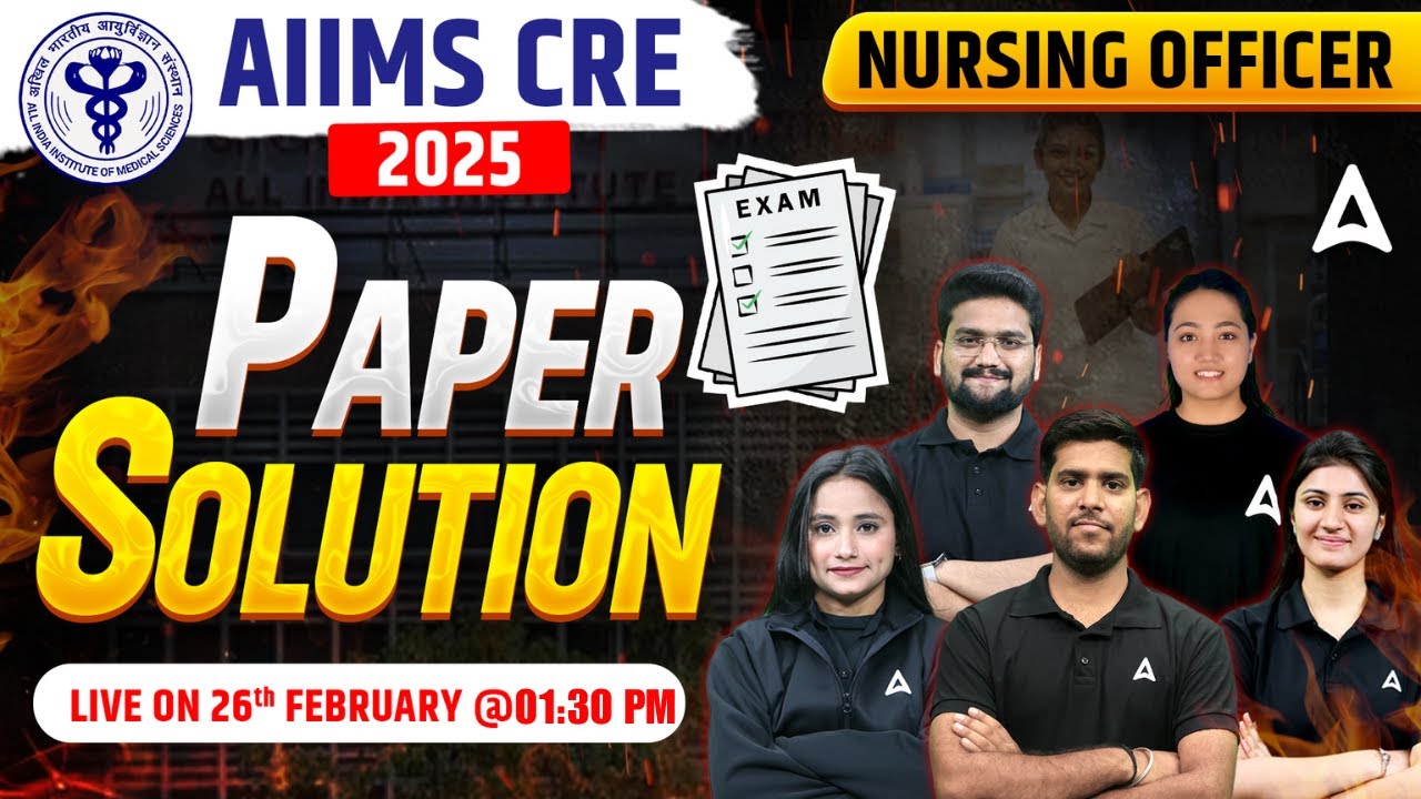 AIIMS CRE Exam Analysis | AIIMS Nursing Officer Paper Solution 2025 | AIIMS CRE Analysis 2025
