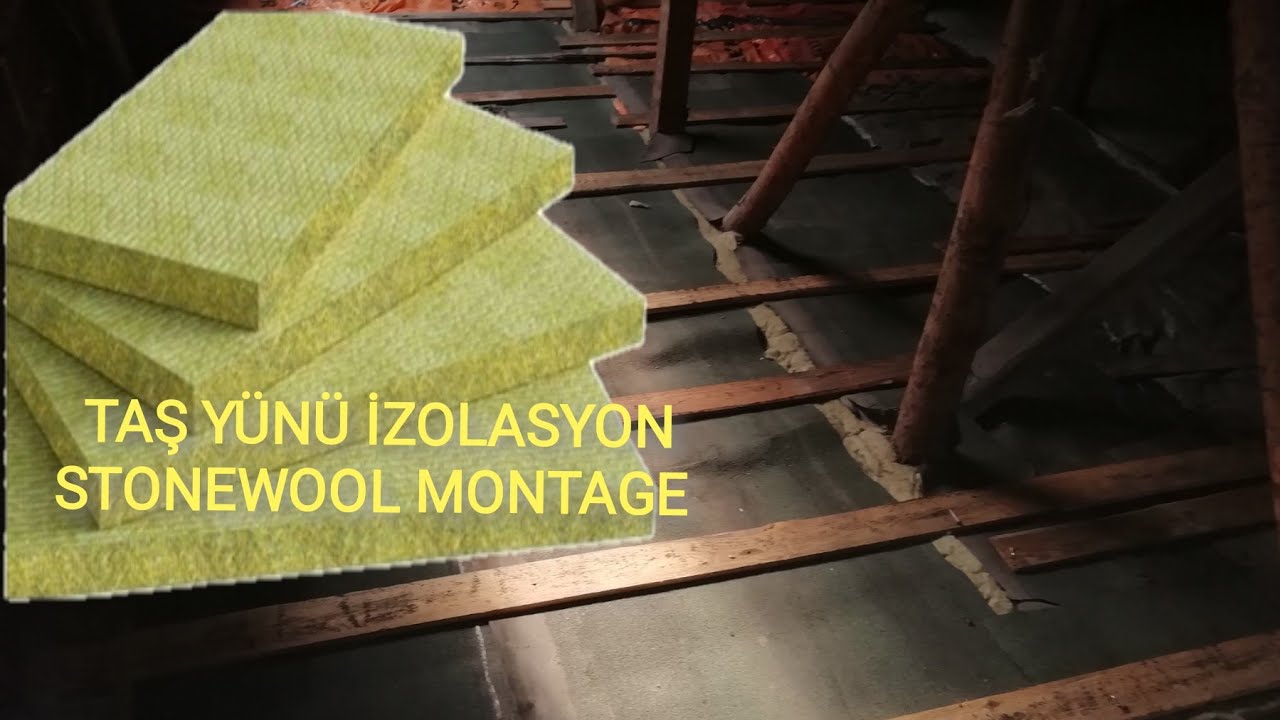 ÇATI KATI, KAPALI TERAS ISI YALITIMI, TAŞ YÜNÜ DÖŞEME UYGULAMASI, THE STONEWOOL