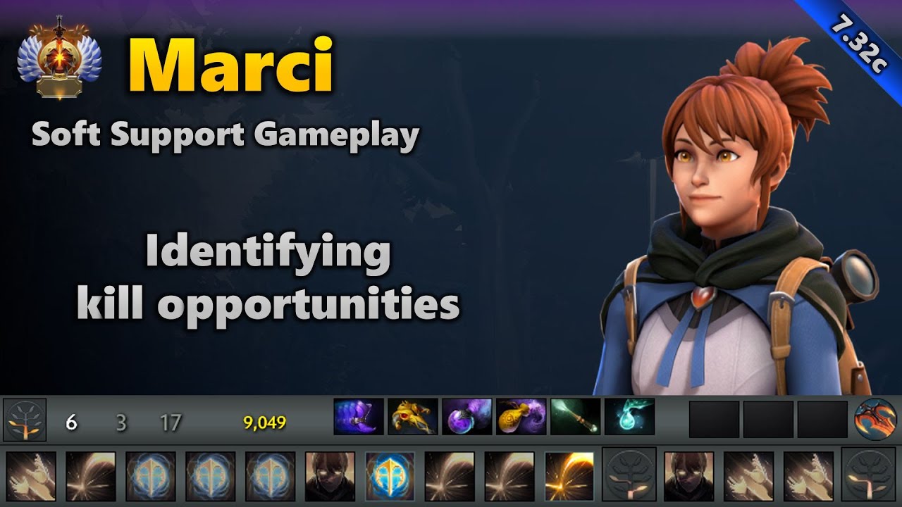 Gameplay Commentary: Marci Soft Support - Immortal | Dota 2 7.32c