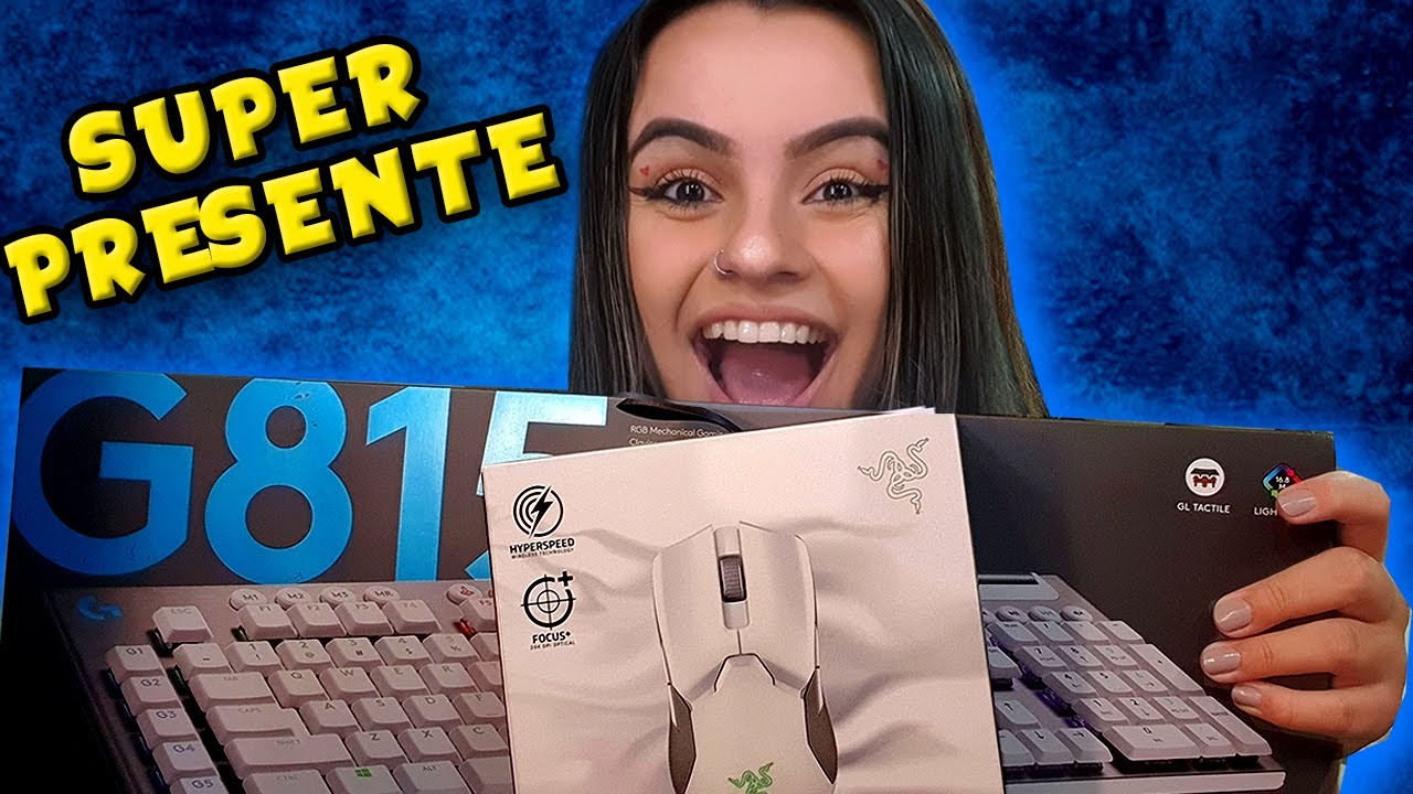 GANHEI 2 SUPER PRESENTES MOUSE E TECLADO GAMER!!!😱🤩