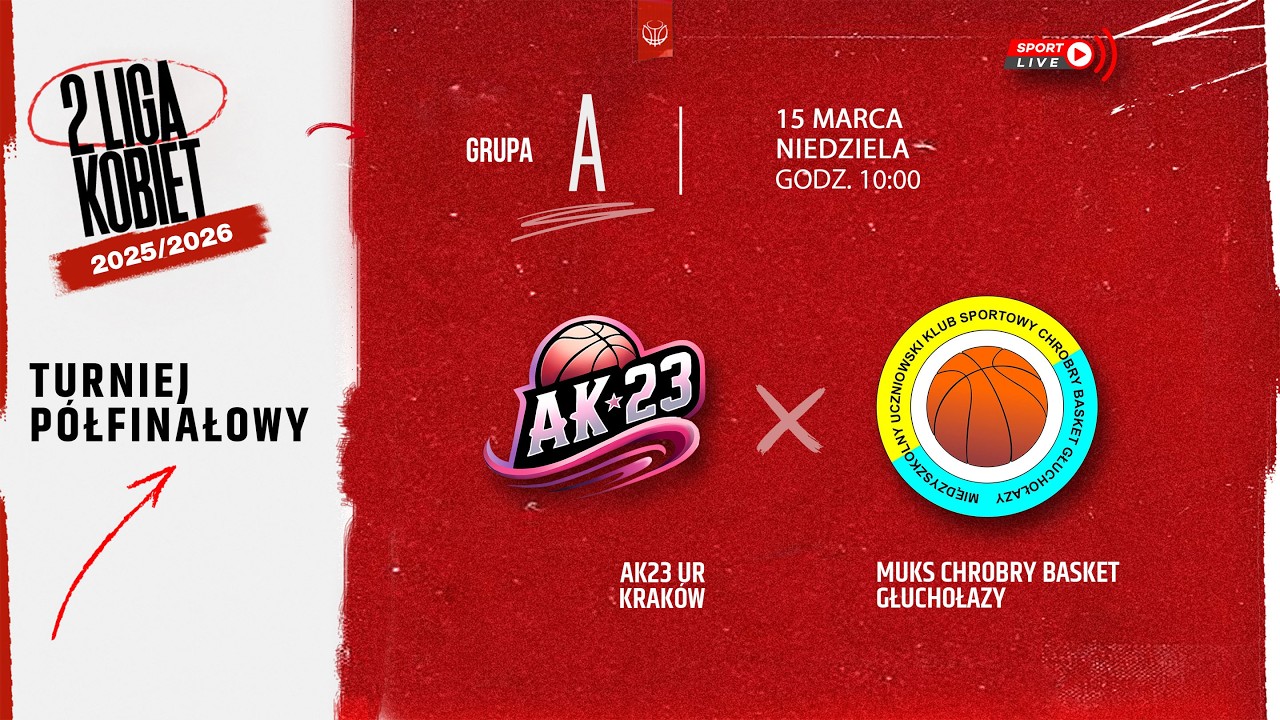 AK23 UR Krak&oacute;w - MUKS Chrobry Basket Głuchołazy (1/2 2 LK)