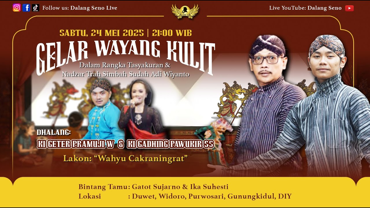 #LiveStreaming Wayang Kulit Ki Geter Pramuji Widodo & Ki Gadhing Pawukir SS - WAHYU CAKRANINGRAT