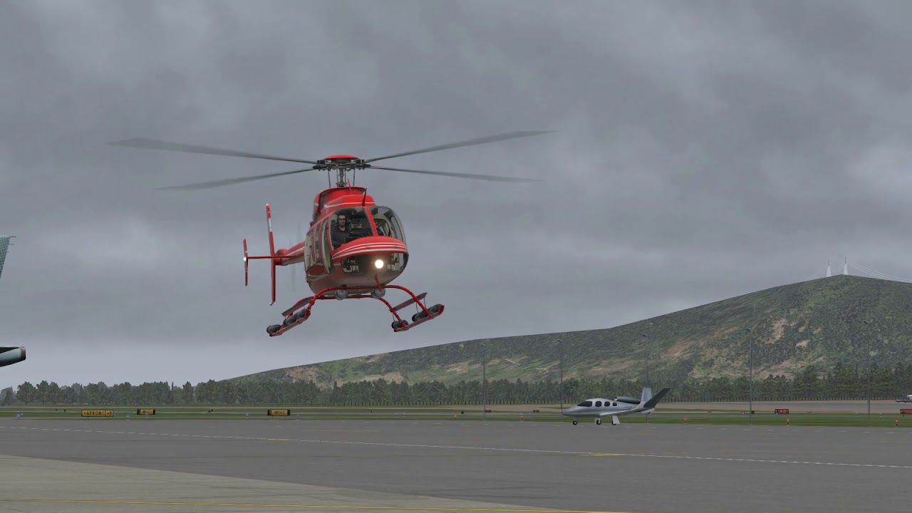 X-Plane 11 - Bell 407 Landing and Takeoff