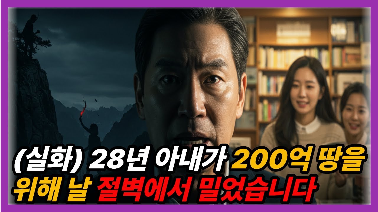 실화 28년 아내가 200억 땅을 위해 날 절벽에서 밀었습니다  죽음에서 살아남아 모든 것을 되찾았습니다 l 오디오북 l 감동사연 l 눈물주의 l 실화사연 l 반전사연 l