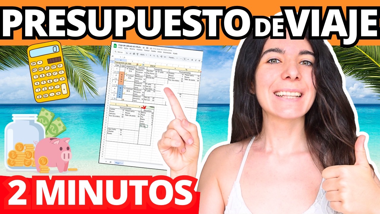 C&oacute;mo hacer un PRESUPUESTO de VIAJE con Excel 💰💰 Cu&aacute;nto necesito ahorrar para viajar + CACULAR GASTOS