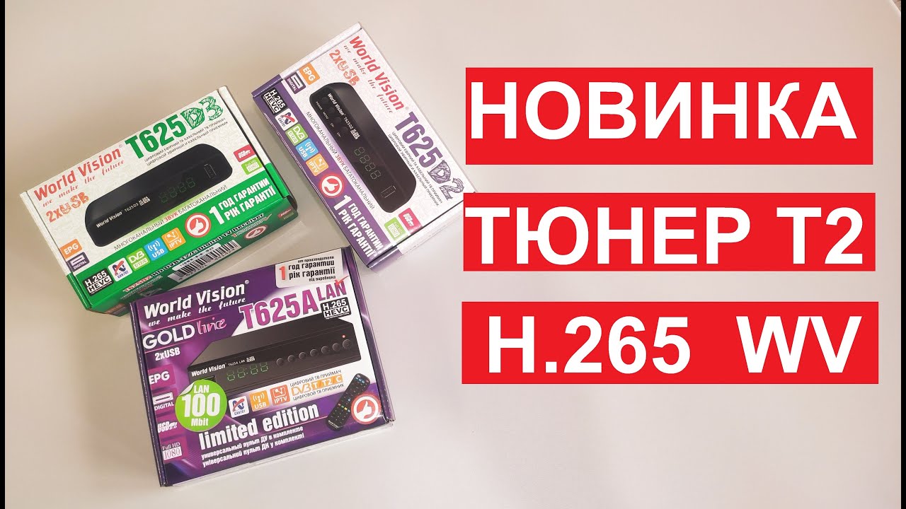Топовая НОВИНКА на 5+ ! Тюнер Т2 World Vision T625D2 T625D3 T625A LAN! Распаковка, обзор, настройка!