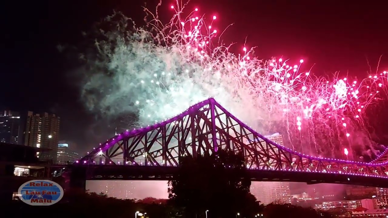 River fire 🔥 2023 Story Bridge Brisbane #brisbane River fire 2023
