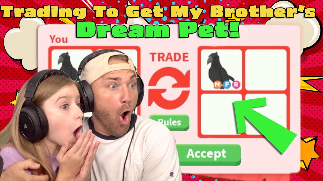 Trading To Get My Brother's Dream Pet For A SURPRISE!! Roblox Adopt Me!