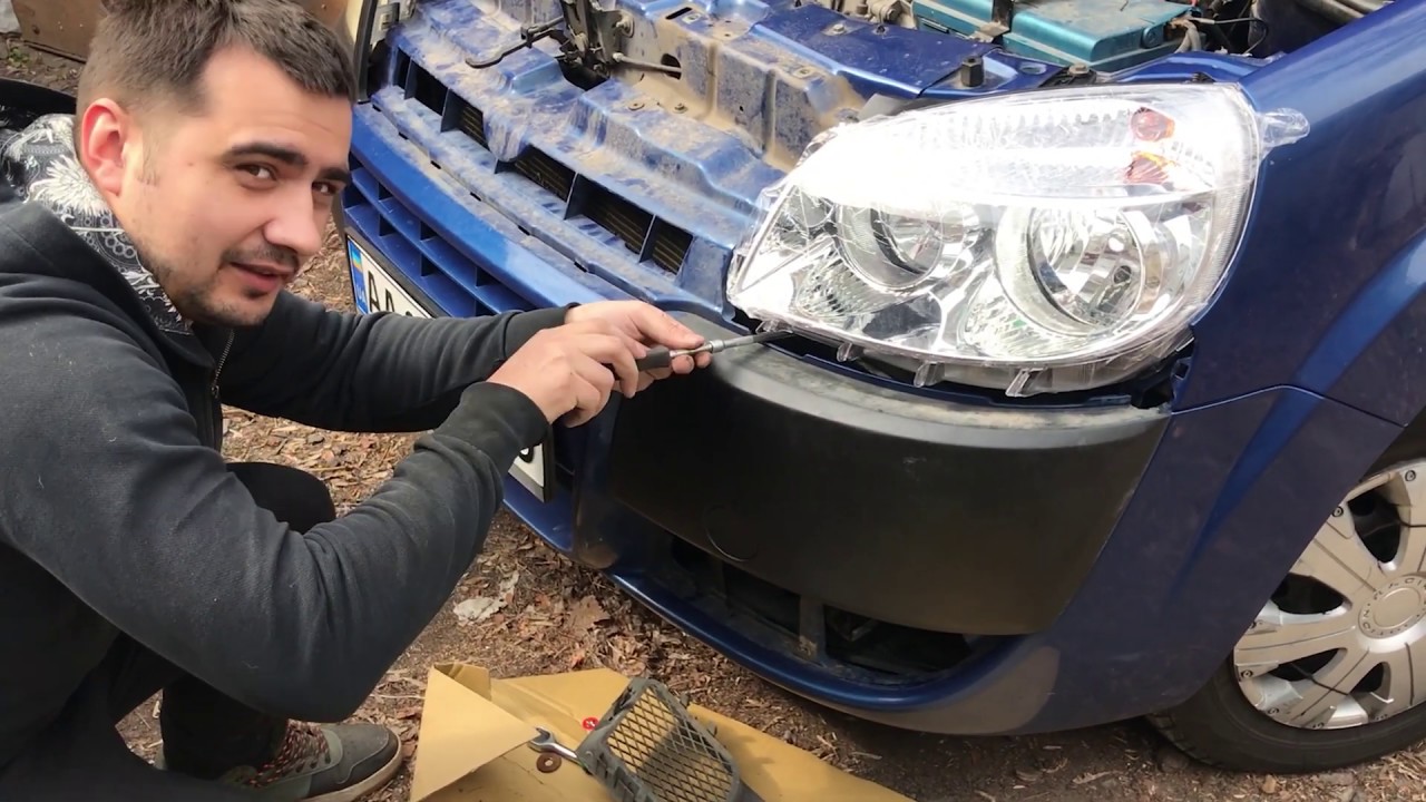 Замена фар Fiat Doblo. Как снять фары не снимая бампер.