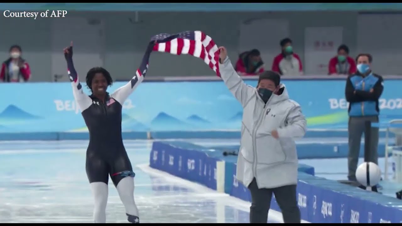 Erin Jackson, 1st African-American woman to win a speed-skating title