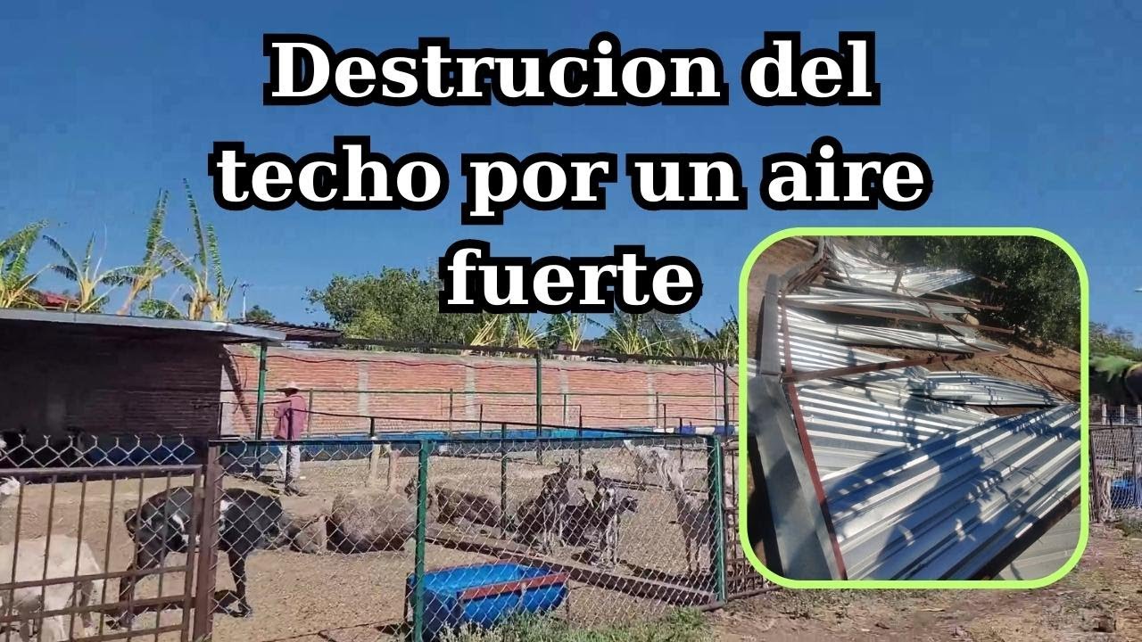 Destrucion del techo por un aire fuerte