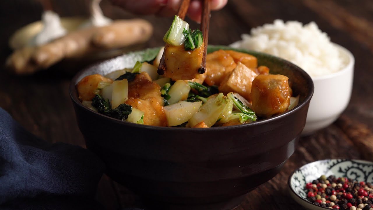 Sichuan Bok Choy Tofu Stir Fry Recipe