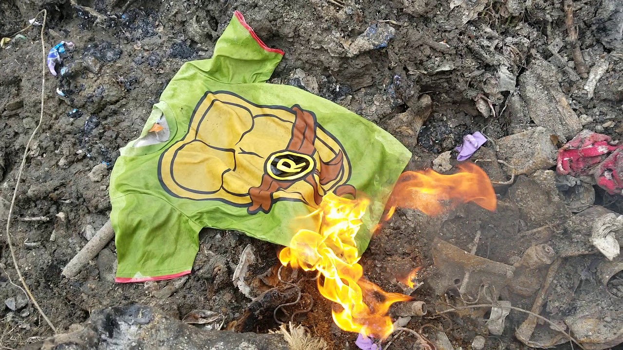 Nylon Ninja Turtles Shirt Burning